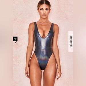 NEREID IRIDESCENT BLACK ONE PIECE SWIMSUIT